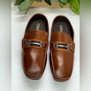 Men's Brown Leather Bit Loafers